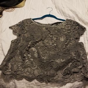 White House Black Market scalloped top 14